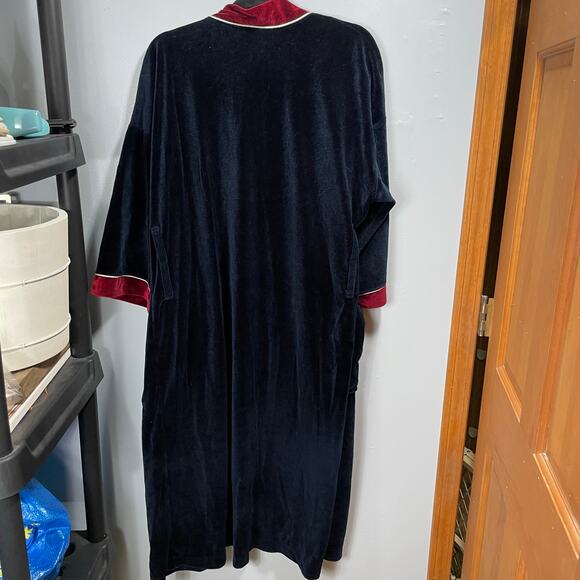 Vintage Christian Dior Monsieur Dark Velvet Robe One Size - Picture 3 of 8